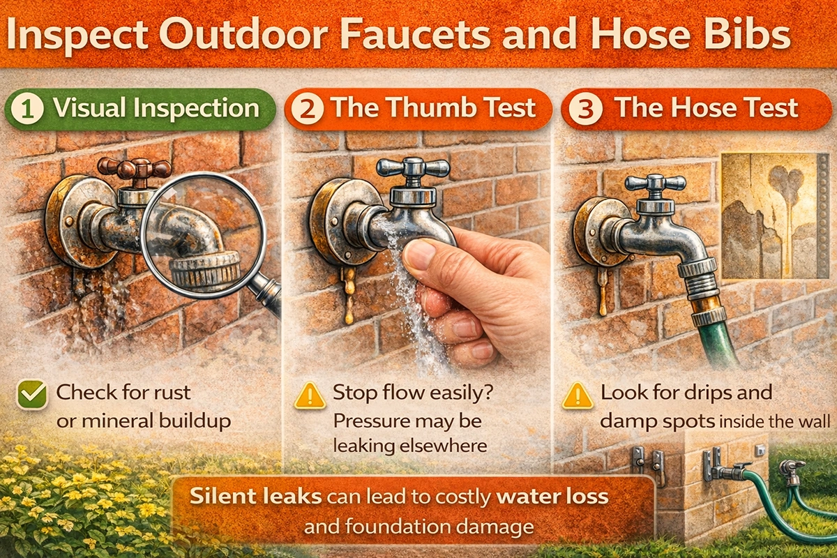 summer plumbing maintenance garden hose