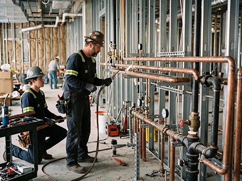 Commercial plumbing build-out