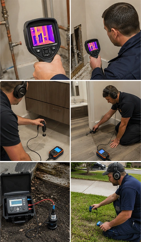 Thermal imaging for pipe leaks