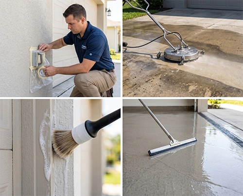garage power washing services 