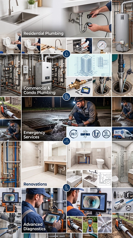 Licensed plumber at work in Oakville