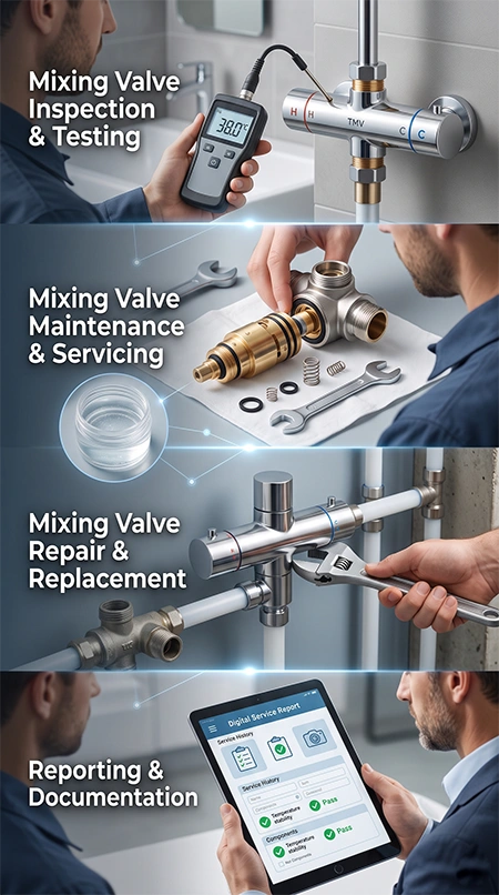 thermostatic mixing valve inspection