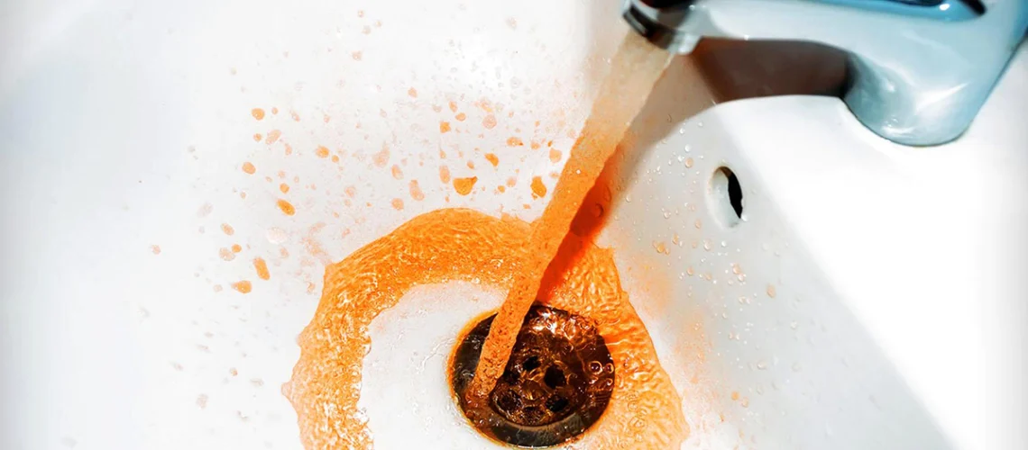 rusty tap water