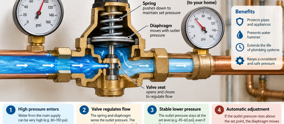 how does a pressure reducing valve work